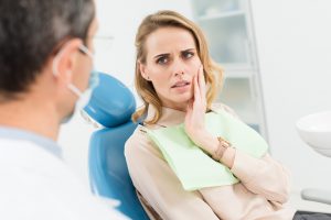 woman with a toothache