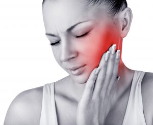 woman with toothache